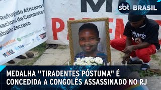 Congolês assassinado em quiosque do RJ receberá a Medalha Tiradentes póstuma  SBT Brasil 250624 [upl. by Aihgn]