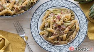 Pasta con carciofi e pancetta  Ricettait [upl. by Kwasi74]