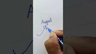 2 Simple Ways to Write A Title quotAugustquot  Header Design Ideas satishcalligraphy [upl. by Cheung]