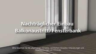 Balkonaustritt bzw Fensterbank einbauen  Wärmedämmung  WDVS  FassadendämmungVerarbeitung [upl. by Pavyer]