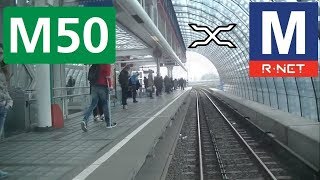 🚇 GVB Rnet Amsterdam Metrolijn 50 Cabinerit Isolatorweg  Gein  Van der Madeweg POV Drivers view [upl. by Weldon]