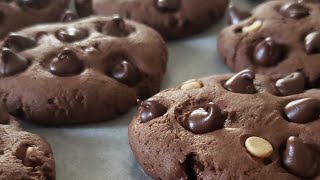 chocolate chip cookies 🍪 كوكيزcookies double chocolate shorts [upl. by Aletsirc]