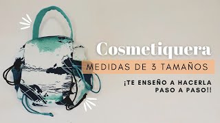 ¡LA MÁS COMODA Y FÁCIL DE LLEVAR Cosmetiquera Circular Te enseño a hacerla paso a paso [upl. by Aivil]