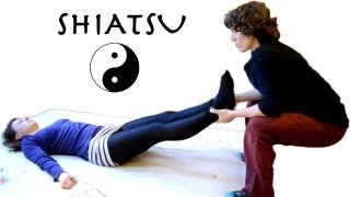 Japanese Massage  Shiatsu Demonstration [upl. by Rumit]