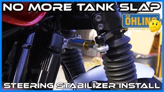 Triumph Speed Steering Damper Install Ohlins [upl. by Neeka886]