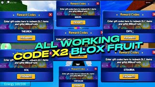 Tổng hợp Code X2 exp blox fruit mới nhất ALL Working Code X2 Exp in Blox fruit bloxfruits [upl. by Derek]