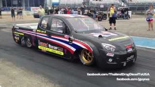 Team Thailand Diesel Drag  82  164mph HD [upl. by Ymme]