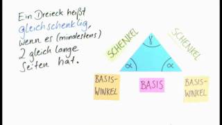 Gleichschenklige Dreiecke und der Basiswinkelsatz [upl. by Anyalram]