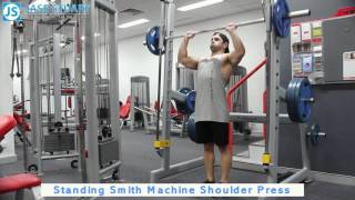 How To Do Smith Machine Overhead Shoulder Press  Exercise Demo [upl. by Lehcer]