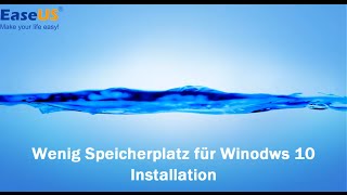 LÖSUNG Wenig Speicherplatz für Windows 10 Installation [upl. by Zednanref]