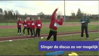 Atletiekunie slingeren discus Apupillen [upl. by Coltun]