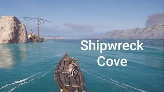 Assassins Creed Odyssey  Shipwreck Cove  Loot treasure  machaon the feared clue location [upl. by Ahseuqram]