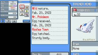 How to get Togekiss in Pokemon SoulSilver [upl. by Regen57]