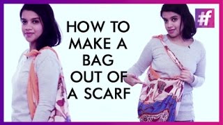 Fashion Tips  How To Make A Bag Out Of A Scarf [upl. by Ahsienad]