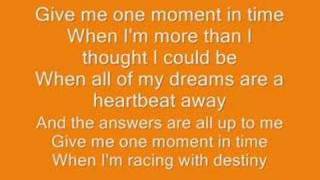 Whitney Houston one moment in time lyrics [upl. by Ernaldus]