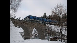 Vlaky v Karlovarském kraji  Krušnohorský Semmering 15122018 [upl. by Kaufmann468]