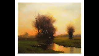 Painting lesson for Beginners landscapes in oil tonalism and realism  Narrated lesson [upl. by Rosner966]