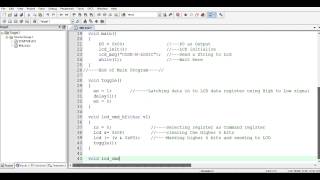 INTERFACING OF LCD IN 4BIT MODE USING MICROCONTROLLER [upl. by Adnawed981]