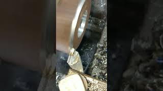 ASMR Satisfying Metal Cutting on a Lathe  Large Part Turning with Alloy Welding Blade [upl. by Eustashe251]