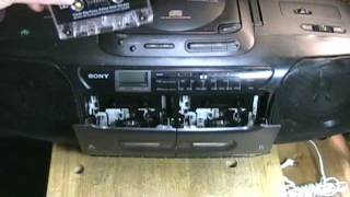 How To Use A Sony CFD 110 CD Radio Cassette Corder [upl. by Risley]