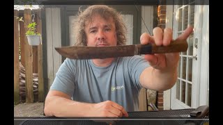 Restoring Dads Old Knife and the Antediluvian Forbidden Nature of Knives [upl. by Ayikaz]