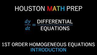 Homogeneous FirstOrder Differential Equations Introduction [upl. by Esyak466]