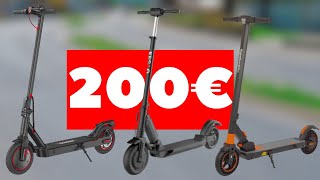 LES 3 MEILLEURES TROTTINETTES ÉLECTRIQUES À 200 EUROS  TROTTINETTES ÉLECTRIQUES PAS CHÈRES [upl. by Shellie]