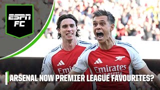 Arsenal vs Leicester REACTION Arteta’s side now favourites to win the Premier League  ESPN FC [upl. by Tnairb]