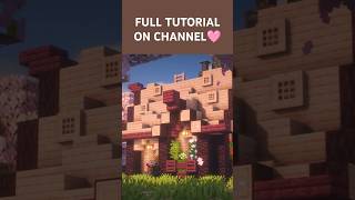 Make this Cute Pink House in Minecraft 🩷💓💗 minecraft minecrafttutorial minecraftbuild [upl. by Sitsuj]