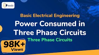 Power Consumed in Three Phase Circuits  Three Phase Circuits  Basic Electrical Engineering [upl. by Ottie378]