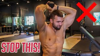 How To PROPERLY Overhead Dumbbell Tricep Extension  3 Muscle Gain Variations [upl. by Ahcire]