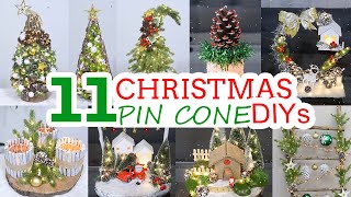 11 Diy Christmas Decoration Ideas 2024  Pin Cones Christmas Crafts [upl. by Kahle799]