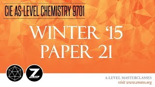 CIE AS Chemistry 9701  W15 P21  Solved Past Paper [upl. by Cleveland176]