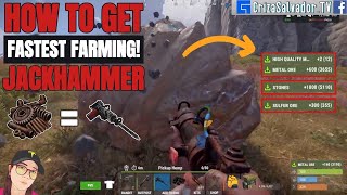 How to get jackhammer in RUST  FASTEST FARMING rust jackhammer metal farming howto stone [upl. by Reklaw]