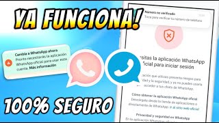 ✅ Como SOLUCIONAR Baneo de Whatsapp Estilo Iphone y Plus  Necesitas la Aplicación oficial 🤗 📱 [upl. by Etnoled453]