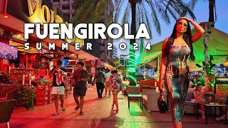 Fuengirola Spain Hot and Busy Town Summer 2024 August Update Costa del Sol  Málaga 4K [upl. by Hawken]