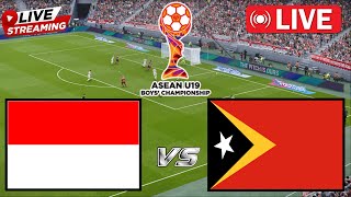 🔴LIVE  INDONESIA U19 VS TIMOR LESTE U19  ASEAN U19 BOYS CHAMPIONSHIP  VIDEO SIMULATION GAME PLAY [upl. by Corbet347]