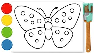 Easy Butterfly 🦋 drawing for kids and toddlersdrawing for kids kidschart5240drawing [upl. by Hey]