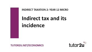 Indirect Taxes  Incidence of Indirect Tax  Economics Revision [upl. by Twila]