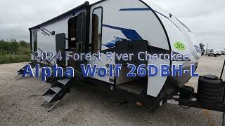 2024 Forest River Cherokee Alpha Wolf 26DBHL Travel Trailer [upl. by Ecneps]