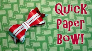 Quick Bow Made From Leftover Wrapping Paper [upl. by Corbie799]