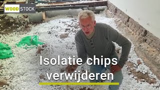 Efficiënt isolatie chips verwijderen met een bladblazer Gaat het werken [upl. by Rosenstein]