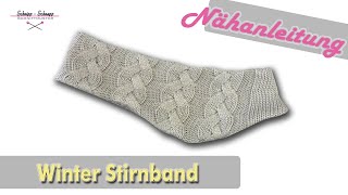 Winterstirnband nähen sewing [upl. by Brandes]