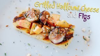 Grilled Halloumi Cheese and Figs with Nectarines and Almonds [upl. by Ahilam]