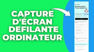 Comment Faire Une Capture Decran Defilante Sur PC [upl. by Itnavart]