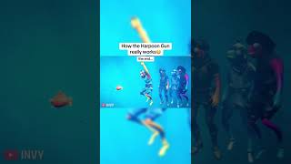 How the harpoon gun really works 😳fortnite fortniteshorts fortnitegameplay fortnitenews shorts [upl. by Oravla]