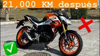 Honda CB190R Repsol 2024 21000 KM después  Experiencia de uso [upl. by Des]