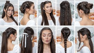 10 EASY HEATLESS BACK TO SCHOOL BRAIDED HAIRSTYLES [upl. by Oinotnaesoj199]