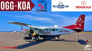 MOKULELE AIRLINES CESSNA 208 TRIPREPORT  KAHULUI  KAILUAKONA  BEST HAWAIIAN FLIGHT EXPERIENCE 4K [upl. by Essam]