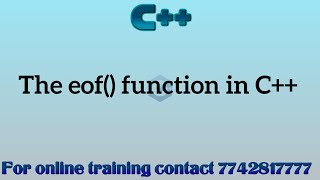 eof function in cpp  how to detect end of file in c [upl. by Doggett295]